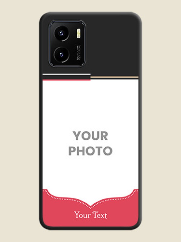 Custom Classic Plain Design with Name on Photo on Space Black Soft Matte Phone Cover - Vivo Y15c - alternate view
