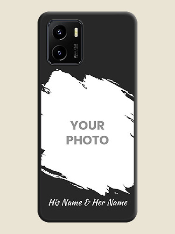 Custom Grunge Brush Strokes on Photo on Space Black Soft Matte Back Cover - Vivo Y15c - alternate view