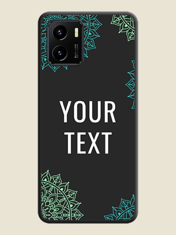Custom Your Name with Floral Design on Space Black Custom Soft Matte Back Cover - Vivo Y15c - alternate view