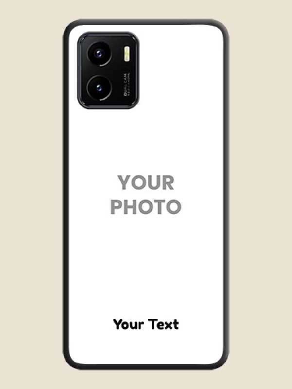 Custom Full Single Pic Upload With Text On Space Black Personalized Soft Matte Phone Covers -Vivo Y15C - alternate view