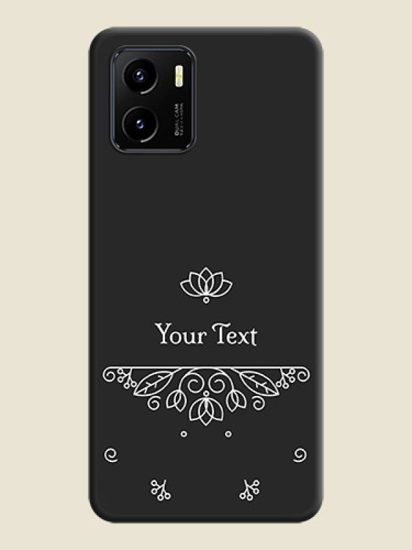 Custom Lotus Garden Custom Text On Space Black Personalized Soft Matte Phone Covers -Vivo Y15S - alternate view