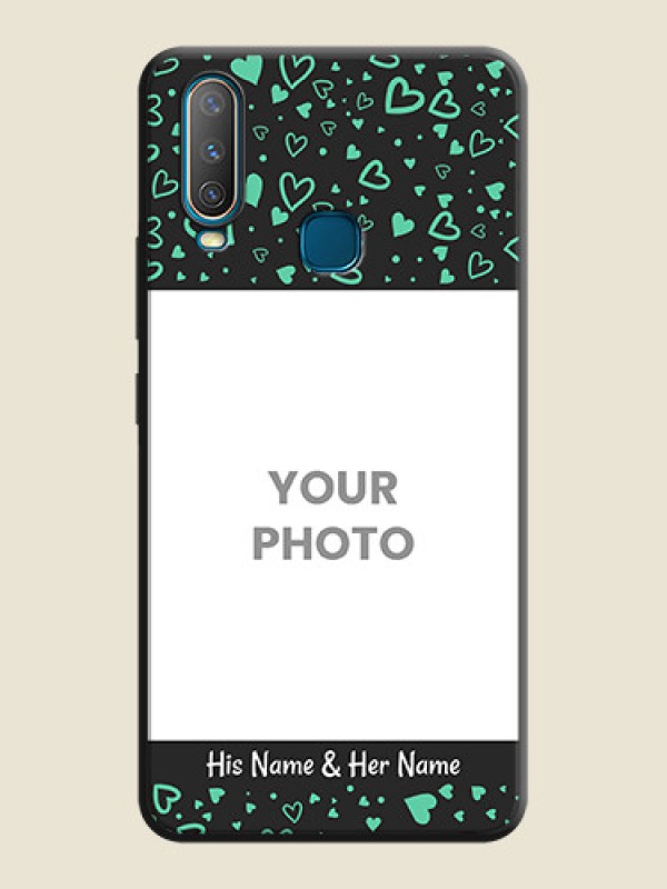 Custom Sea Green Indefinite Love Pattern - Photo on Space Black Soft Matte Mobile Cover - Vivo Y17 - alternate view