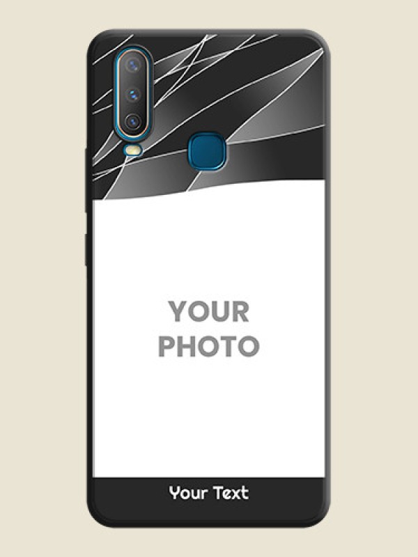Custom Mixed Wave Lines - Photo on Space Black Soft Matte Mobile Cover - Vivo Y17 - alternate view