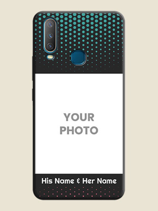 Custom Faded Dots with Grunge Photo Frame and Text on Space Black Custom Soft Matte Phone Cases - Vivo Y17 - alternate view