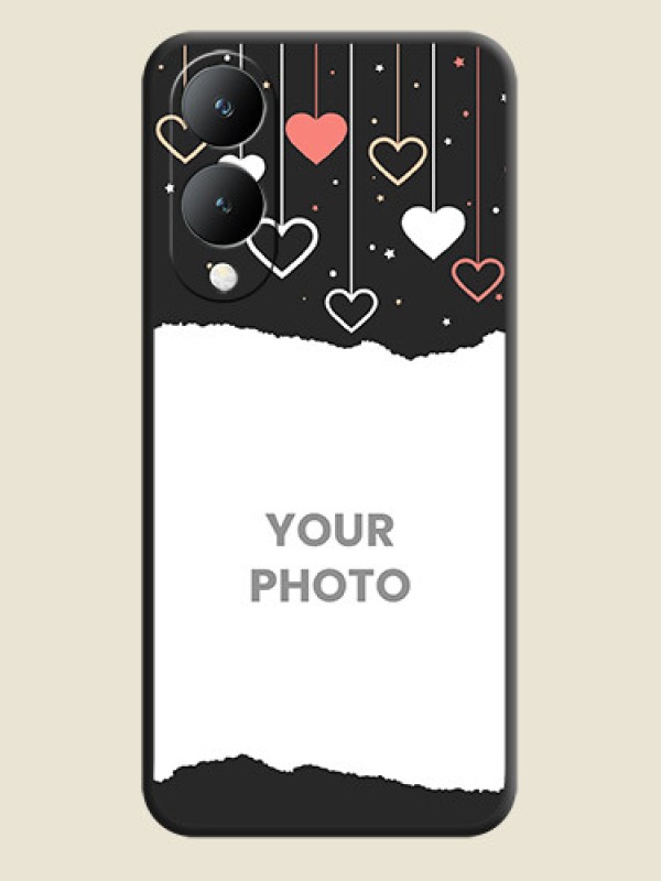 Custom Love Hangings with Splash Wave Picture On Space Black Custom Soft Matte Mobile Back Cover - Vivo Y17S - alternate view