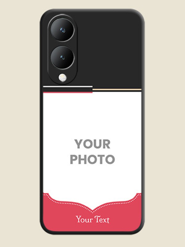 Custom Classic Plain Design with Name On Space Black Custom Soft Matte Mobile Back Cover - Vivo Y17S - alternate view