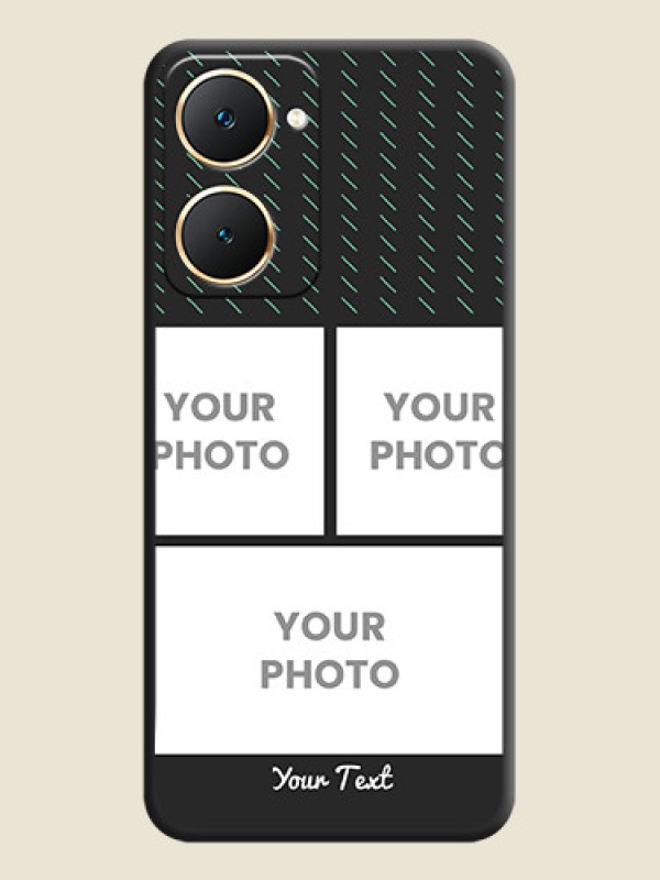 Custom Cross Dotted Pattern with 2 Image Holder On Space Black Custom Soft Matte Mobile Back Cover - Vivo Y18 - alternate view