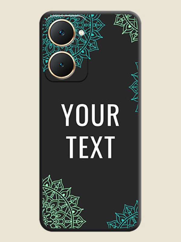 Custom Your Name with Floral Design On Space Black Custom Soft Matte Mobile Back Cover - Vivo Y18e - alternate view