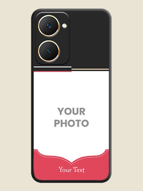 Custom Classic Plain Design with Name On Space Black Custom Soft Matte Mobile Back Cover - Vivo Y18T - alternate view