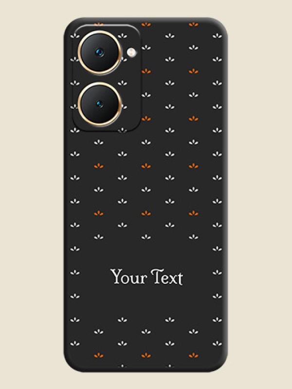 Custom Simple Pattern With Custom Text On Space Black Custom Soft Matte Mobile Back Cover - Vivo Y18T - alternate view