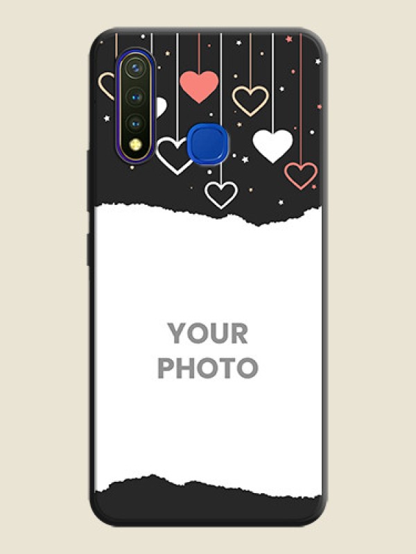 Custom Love Hangings with Splash Wave Picture on Space Black Custom Soft Matte Phone Back Cover - Vivo Y19 - alternate view
