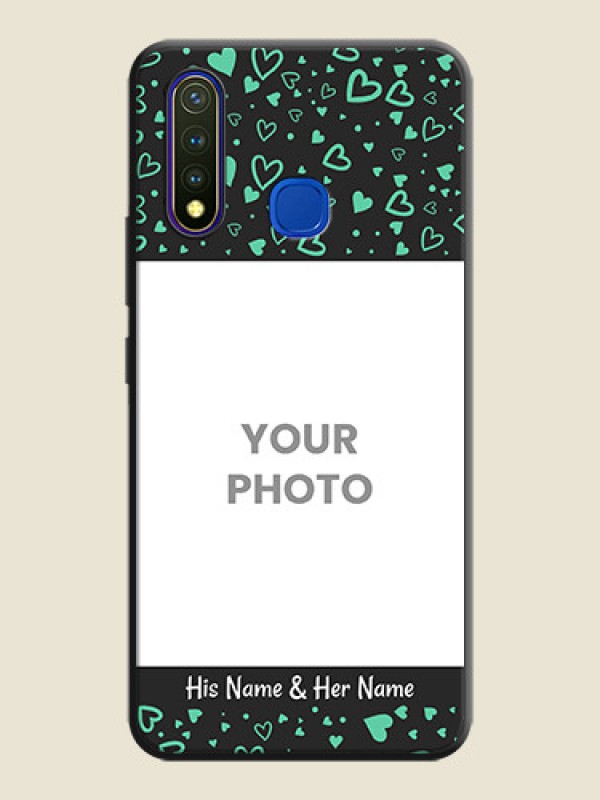 Custom Sea Green Indefinite Love Pattern - Photo on Space Black Soft Matte Mobile Cover - Vivo Y19 - alternate view