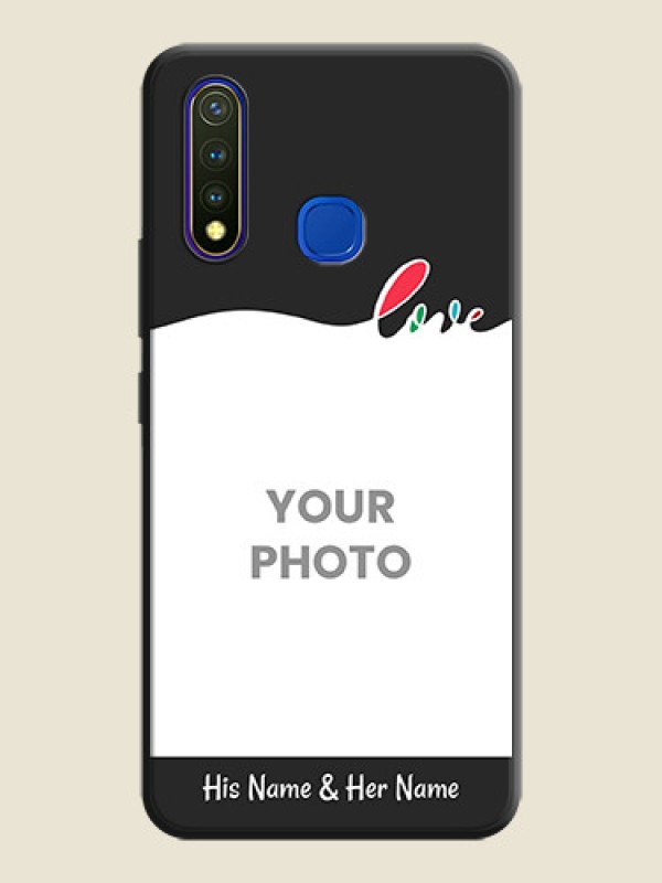 Custom Fall in Love Pattern with Picture - Photo on Space Black Soft Matte Mobile Case - Vivo Y19 - alternate view