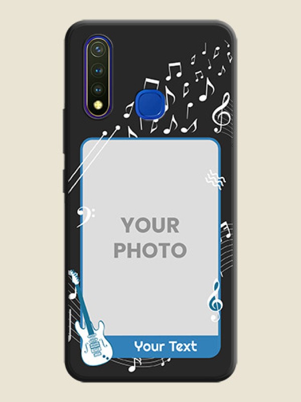 Custom Musical Theme Design with Text - Photo on Space Black Soft Matte Mobile Case - Vivo Y19 - alternate view