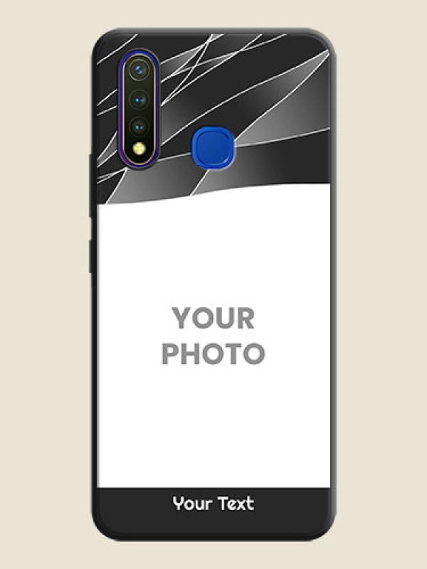 Custom Mixed Wave Lines - Photo on Space Black Soft Matte Mobile Cover - Vivo Y19 - alternate view