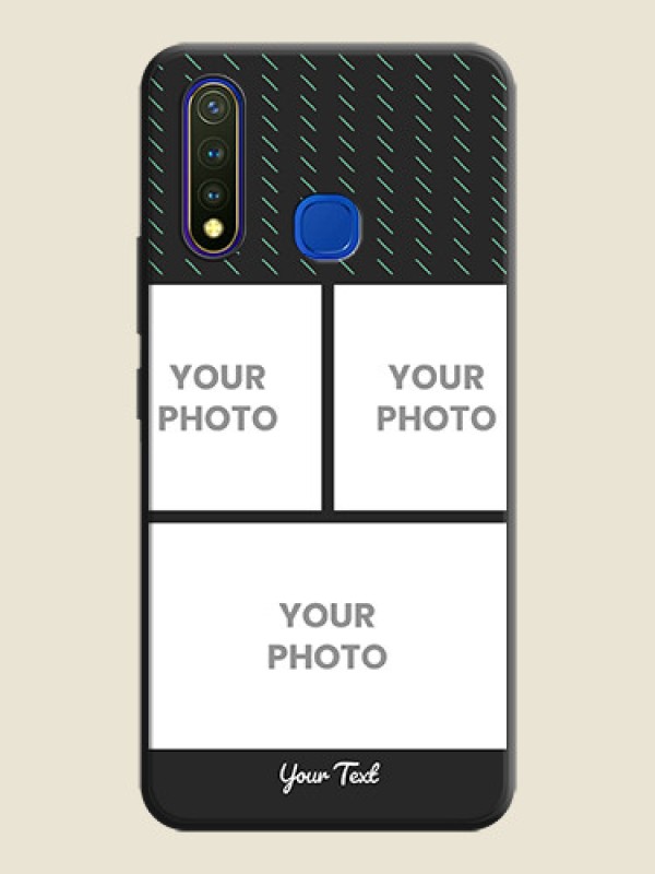 Custom Cross Dotted Pattern with 2 Image Holder  on Personalised Space Black Soft Matte Cases - Vivo Y19 - alternate view