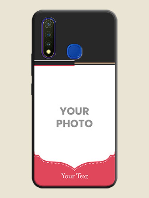 Custom Classic Plain Design with Name - Photo on Space Black Soft Matte Phone Cover - Vivo Y19 - alternate view