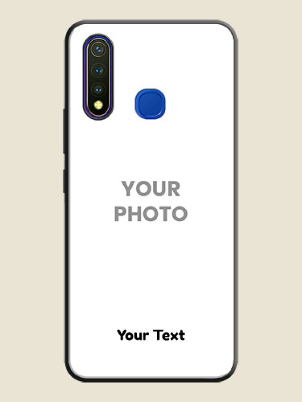 Custom Full Single Pic Upload With Text On Space Black Personalized Soft Matte Phone Covers -Vivo Y19 - alternate view