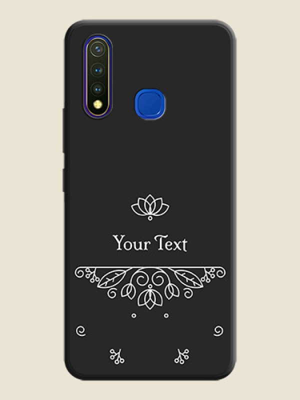 Custom Lotus Garden Custom Text On Space Black Personalized Soft Matte Phone Covers -Vivo Y19 - alternate view