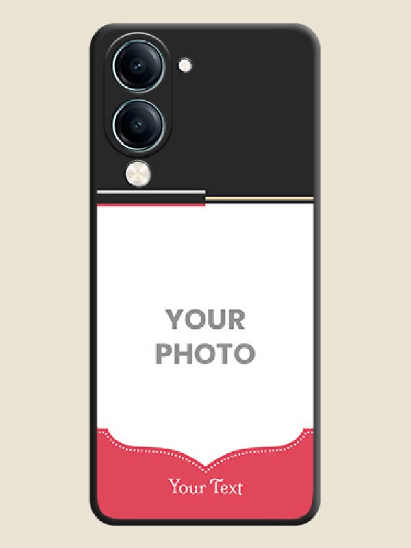 Custom Classic Plain Design with Name On Space Black Custom Soft Matte Mobile Back Cover - Vivo Y19e - alternate view