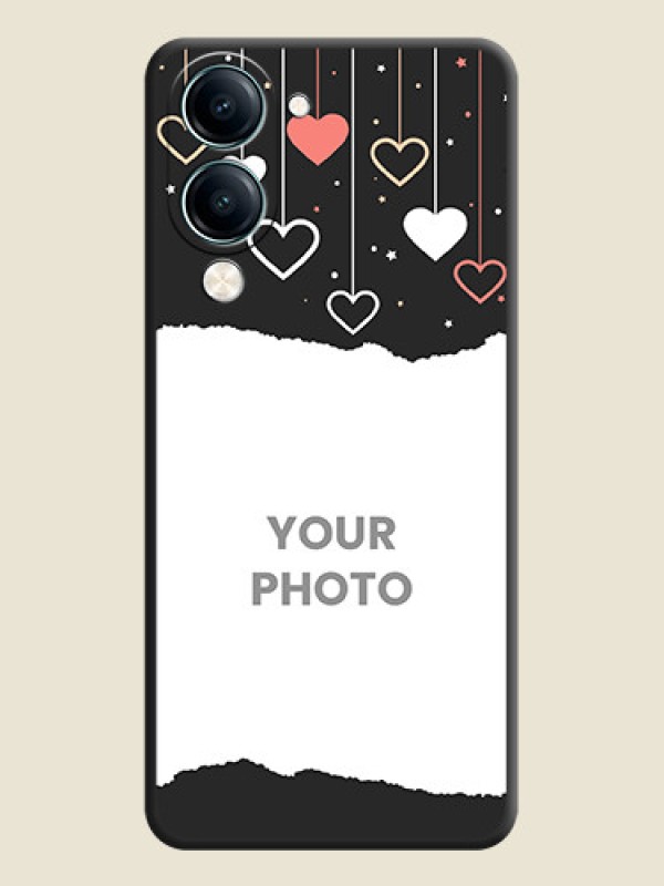 Custom Love Hangings with Splash Wave Picture On Space Black Custom Soft Matte Mobile Back Cover - Vivo Y19s - alternate view