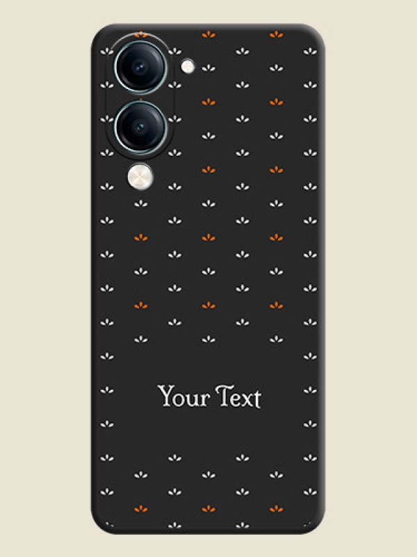 Custom Simple Pattern With Custom Text On Space Black Custom Soft Matte Mobile Back Cover - Vivo Y19s - alternate view