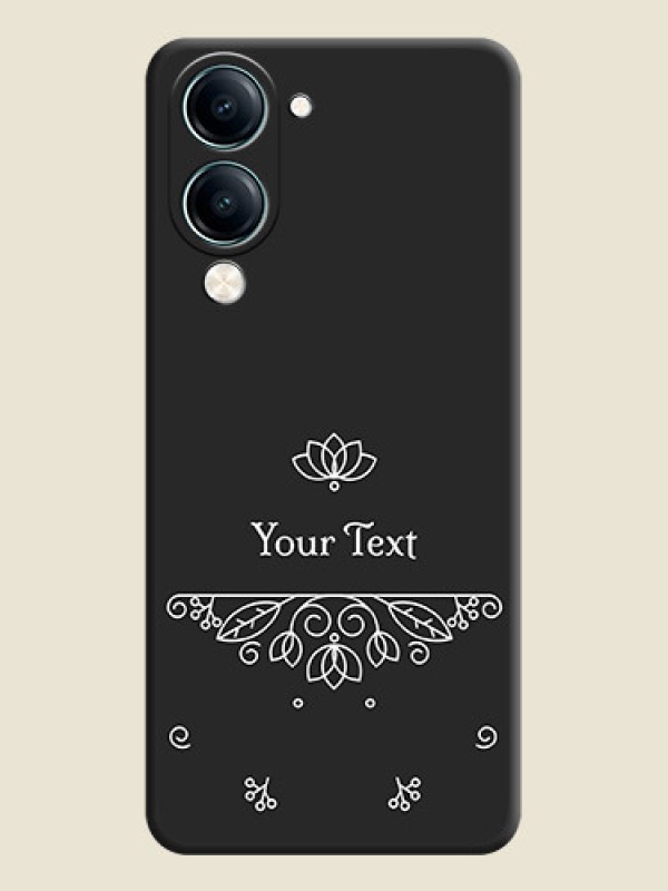Custom Lotus Garden Custom Text On Space Black Custom Soft Matte Mobile Back Cover - Vivo Y19s - alternate view
