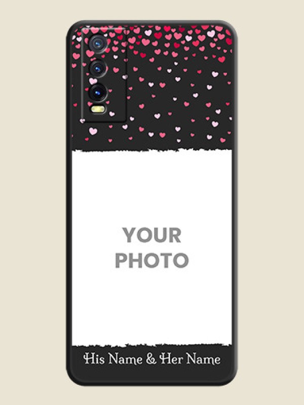 Custom Fall in Love with Your Partner  on Photo on Space Black Soft Matte Phone Cover - Vivo Y20 - alternate view