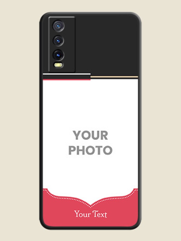 Custom Classic Plain Design with Name on Photo on Space Black Soft Matte Phone Cover - Vivo Y20 - alternate view