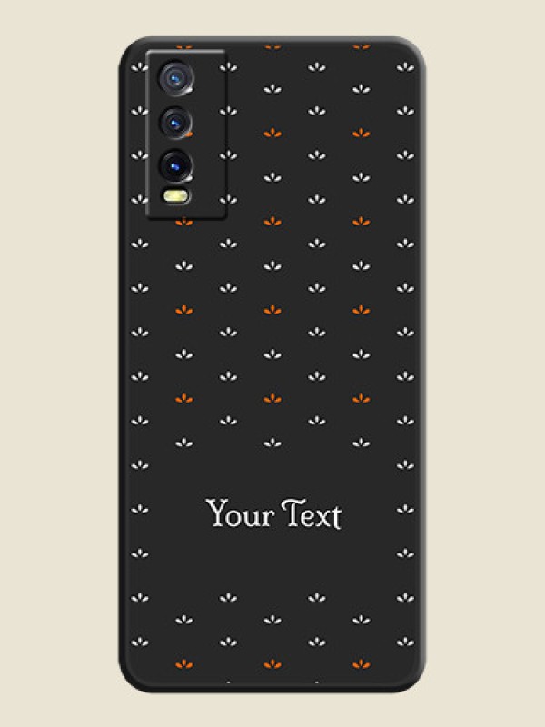 Custom Simple Pattern With Custom Text On Space Black Personalized Soft Matte Phone Covers -Vivo Y20 - alternate view