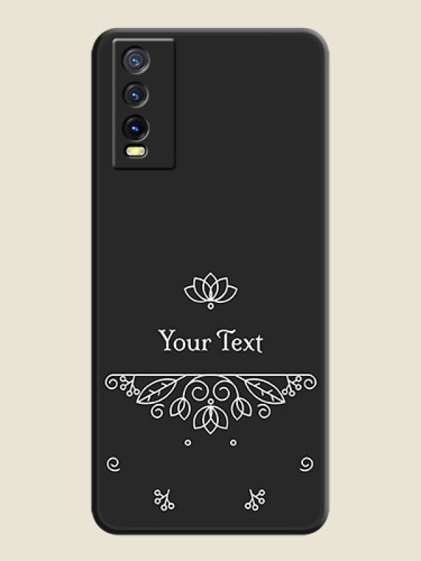 Custom Lotus Garden Custom Text On Space Black Personalized Soft Matte Phone Covers -Vivo Y20 - alternate view