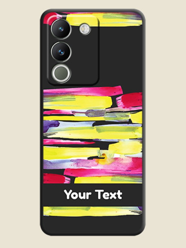 Custom Brush Coloured On Space Black Custom Soft Matte Mobile Back Cover - Vivo Y200 5G - alternate view