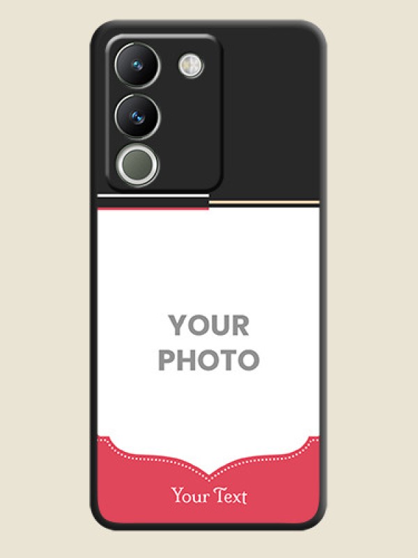 Custom Classic Plain Design with Name On Space Black Custom Soft Matte Mobile Back Cover - Vivo Y200 5G - alternate view