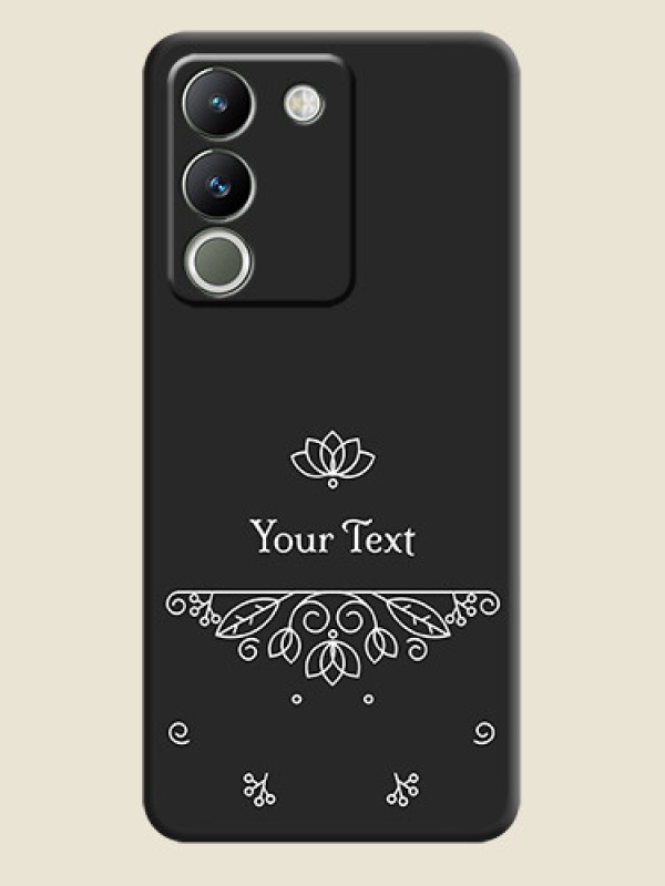 Custom Lotus Garden Custom Text On Space Black Custom Soft Matte Mobile Back Cover - Vivo Y200 5G - alternate view