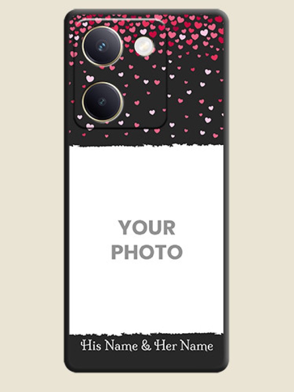 Custom Fall in Love with Your Partner on Photo On Space Black Custom Soft Matte Mobile Back Cover - Vivo Y200 Pro 5G - alternate view