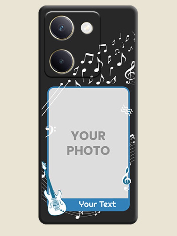 Custom Musical Theme Design with Text on Photo On Space Black Custom Soft Matte Mobile Back Cover - Vivo Y200 Pro 5G - alternate view