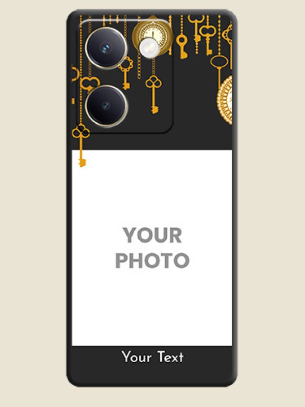 Custom Decorative Design with Text On Space Black Custom Soft Matte Mobile Back Cover - Vivo Y200 Pro 5G - alternate view