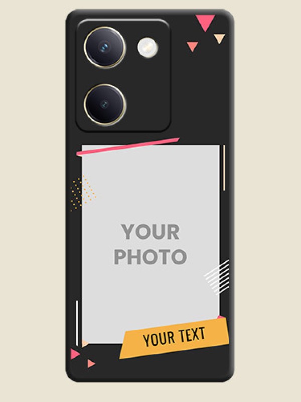 Custom Photo Frame with Triangle Small Dots on Photo On Space Black Custom Soft Matte Mobile Back Cover - Vivo Y200 Pro 5G - alternate view
