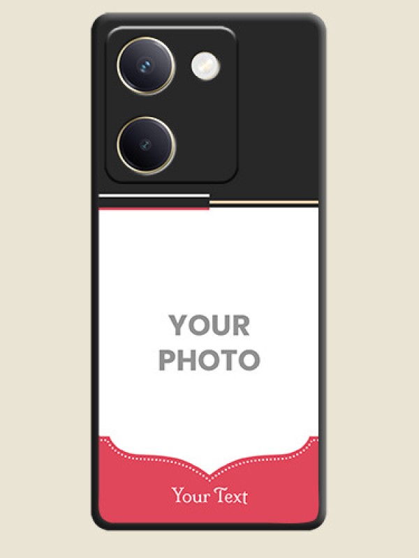 Custom Classic Plain Design with Name On Space Black Custom Soft Matte Mobile Back Cover - Vivo Y200 Pro 5G - alternate view