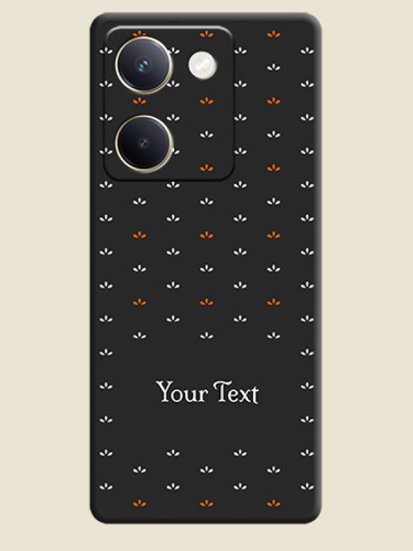 Custom Simple Pattern With Custom Text On Space Black Custom Soft Matte Mobile Back Cover - Vivo Y200 Pro 5G - alternate view