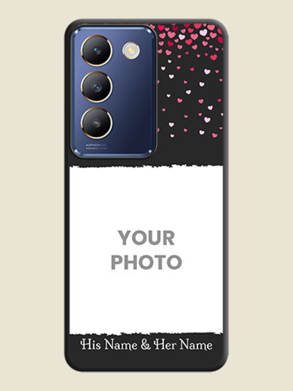 Custom Fall in Love with Your Partner - Photo on Space Black Soft Matte Phone Cover - Vivo Y200E 5G - alternate view