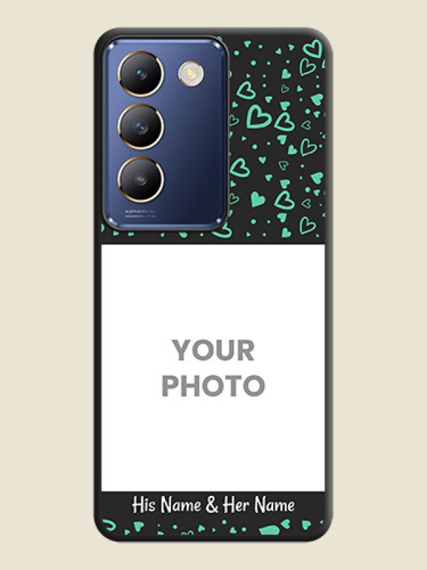 Custom Sea Green Indefinite Love Pattern - Photo on Space Black Soft Matte Mobile Cover - Vivo Y200E 5G - alternate view
