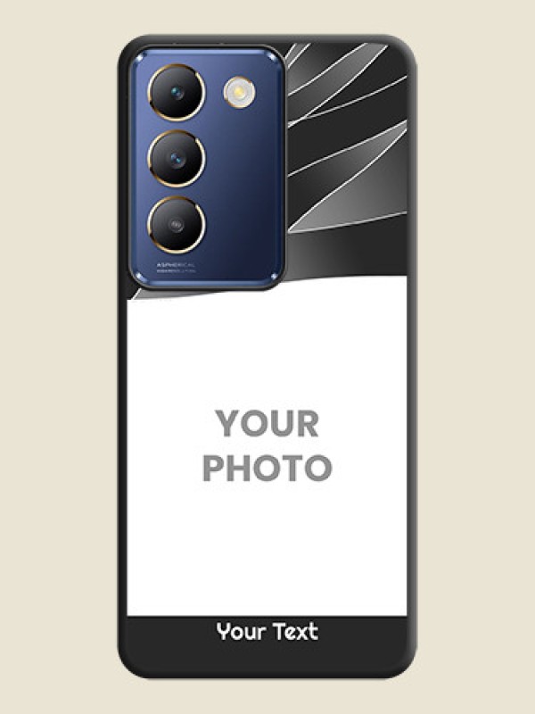 Custom Mixed Wave Lines - Photo on Space Black Soft Matte Mobile Cover - Vivo Y200E 5G - alternate view
