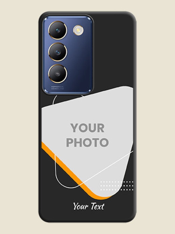 Custom Yellow Triangle - Photo on Space Black Soft Matte Phone Cover - Vivo Y200E 5G - alternate view