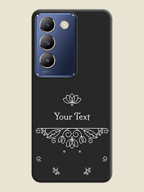 Custom Lotus Garden Custom Text On Space Black Personalized Soft Matte Phone Covers - Vivo Y200E 5G - alternate view