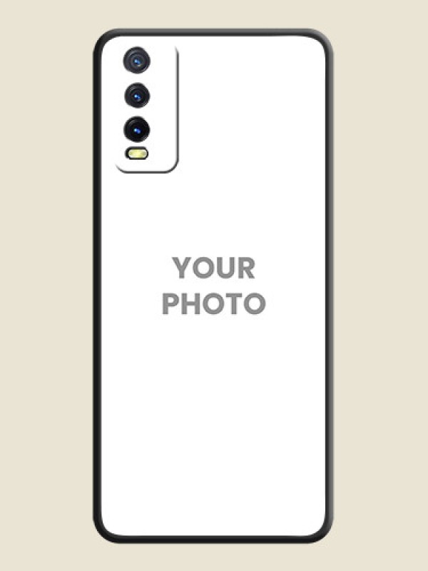Custom Full Single Pic Upload On Space Black Personalized Soft Matte Phone Covers -Vivo Y20A - alternate view