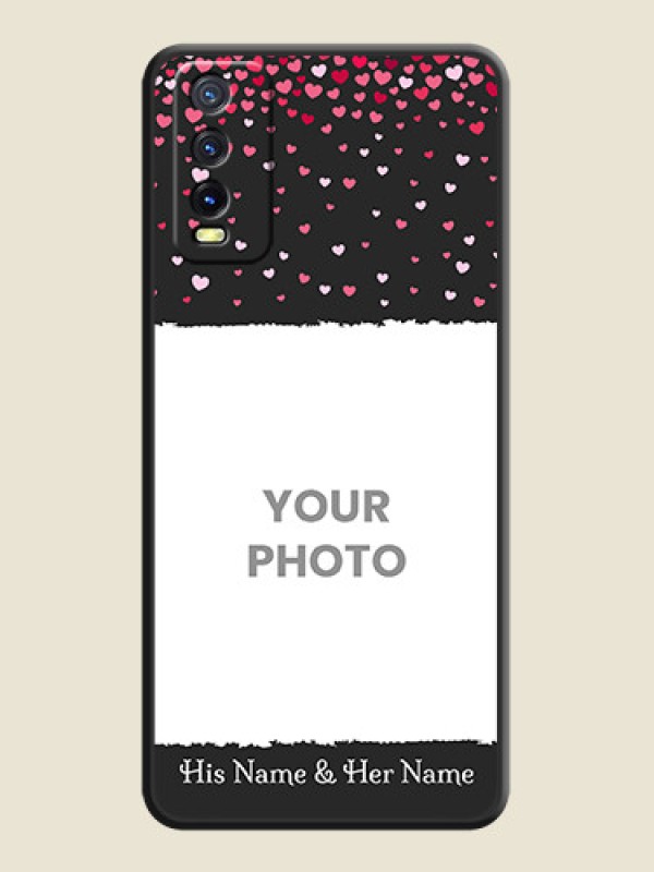 Custom Fall in Love with Your Partner  on Photo on Space Black Soft Matte Phone Cover - Vivo Y20G - alternate view
