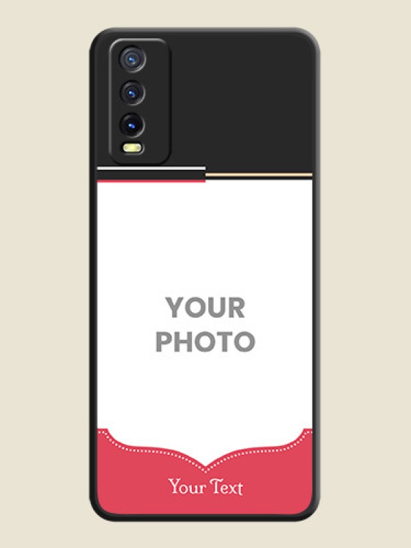 Custom Classic Plain Design with Name on Photo on Space Black Soft Matte Phone Cover - Vivo Y20G - alternate view
