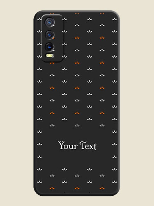 Custom Simple Pattern With Custom Text On Space Black Personalized Soft Matte Phone Covers -Vivo Y20G - alternate view