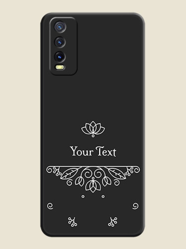 Custom Lotus Garden Custom Text On Space Black Personalized Soft Matte Phone Covers -Vivo Y20I - alternate view